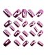 NA109 - Pink Shiny Electroplated Medium-Length European Square Nail 